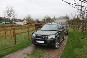 sheep trailer at the ready