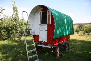 gypsy caravan - red coat nearly done