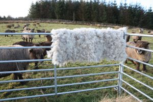 felted fleece rug - hand made
