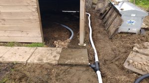 drainage pipe laid
