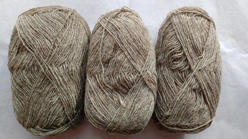 Homegrown Coloured Ryeland Wool - natural, undyed yarn - 1Ply / lace weight 50g - Image 6