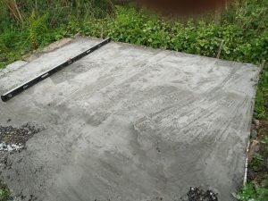 concrete shed base