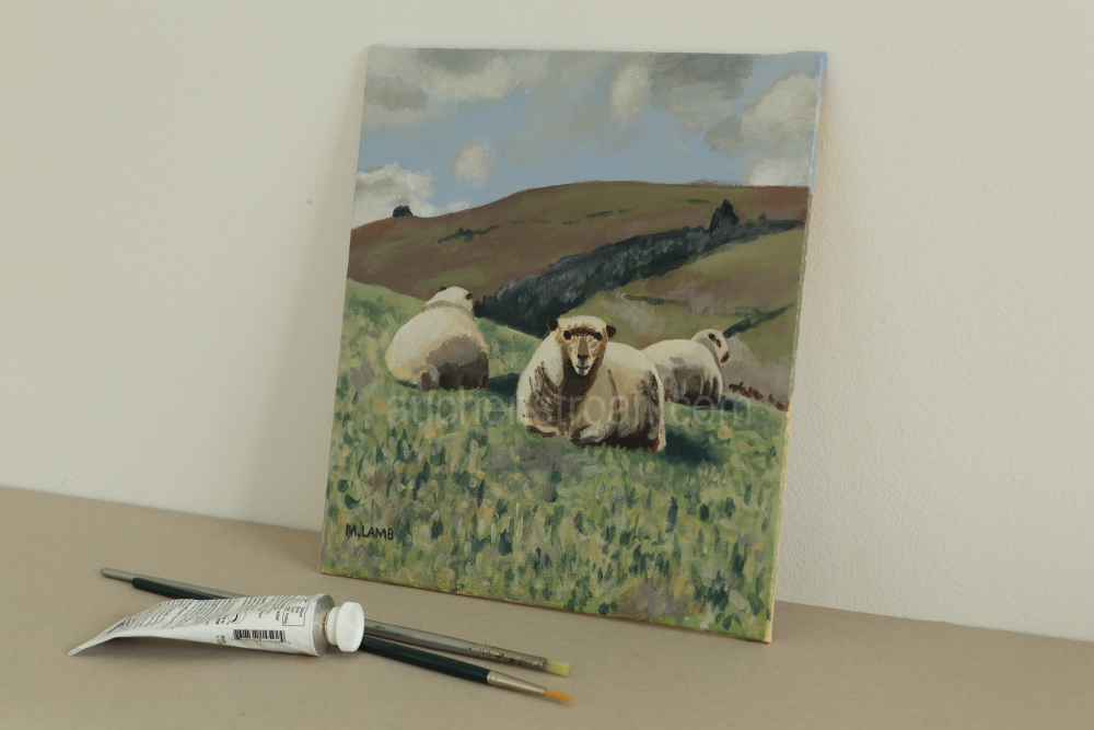 Farm gifts - Yogi & friends original acrylic painting