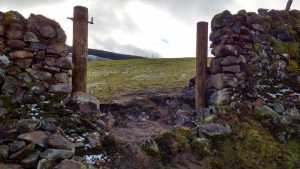 new gateway in dry stone dyke